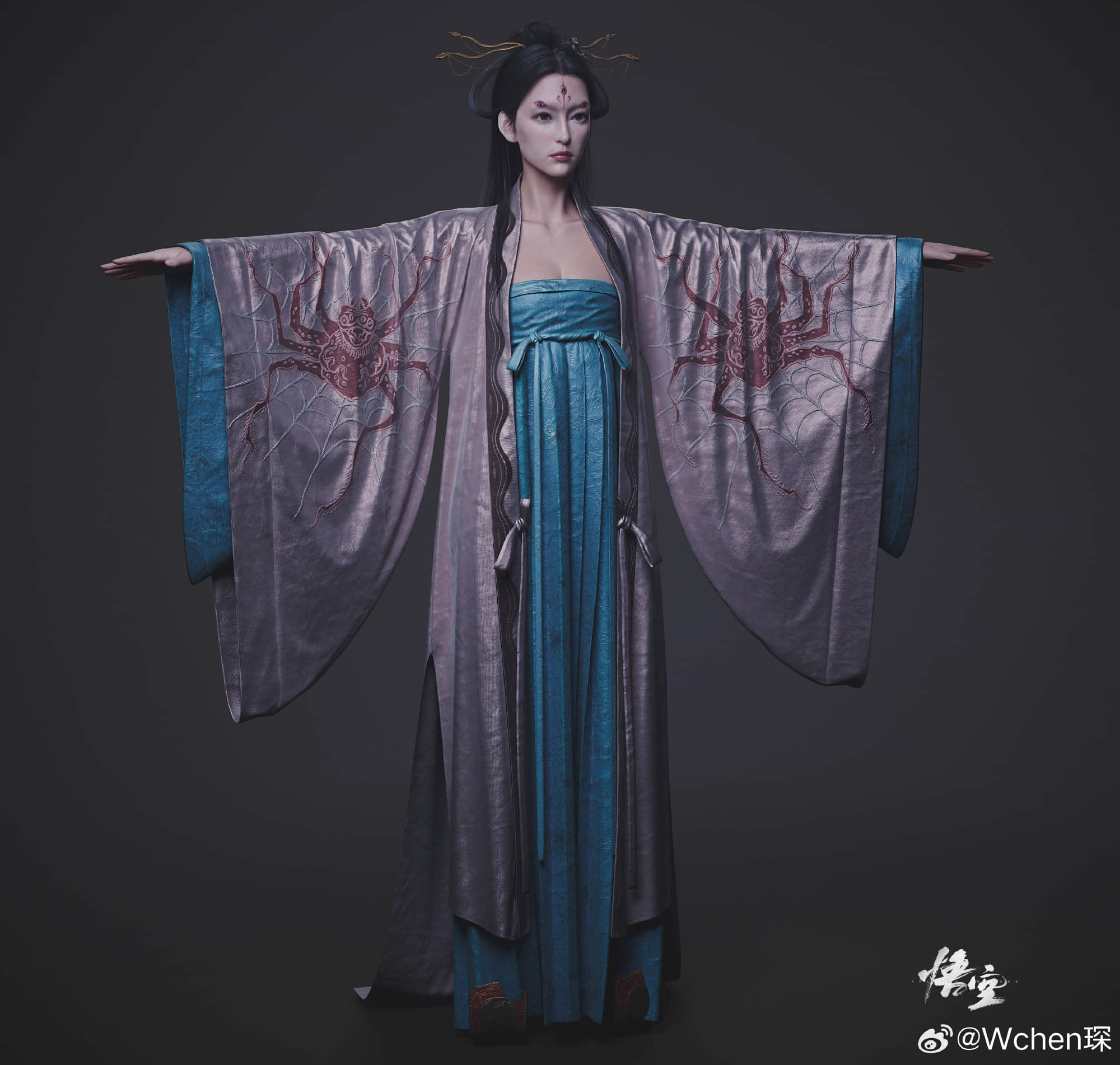 《黑神话：悟空》2021年蜘蛛精三姐初版建模图，快来欣赏吧！