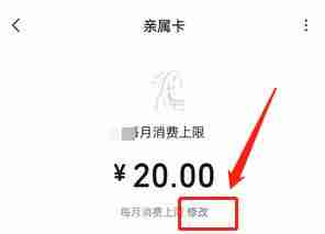 如何在微信上修改亲属卡的额度