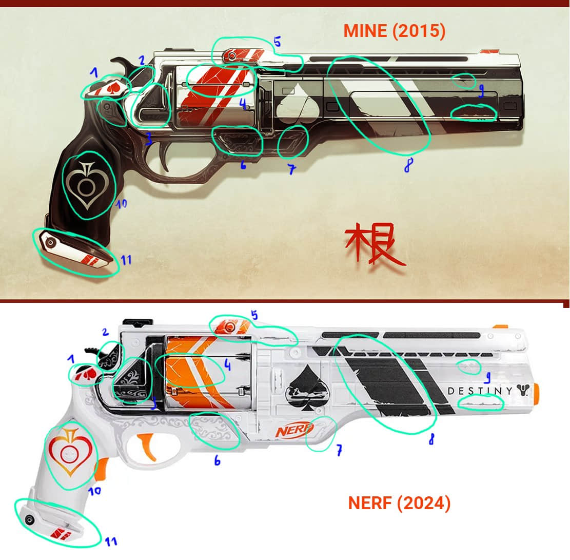 《命运2》联名Nerf玩具枪陷抄袭争议 粉丝原创设计遭
