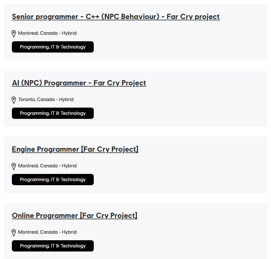 育碧启动《孤岛惊魂》新作开发团队招募 系列双项目同步推进
